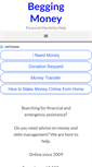 Mobile Screenshot of beggingmoney.com